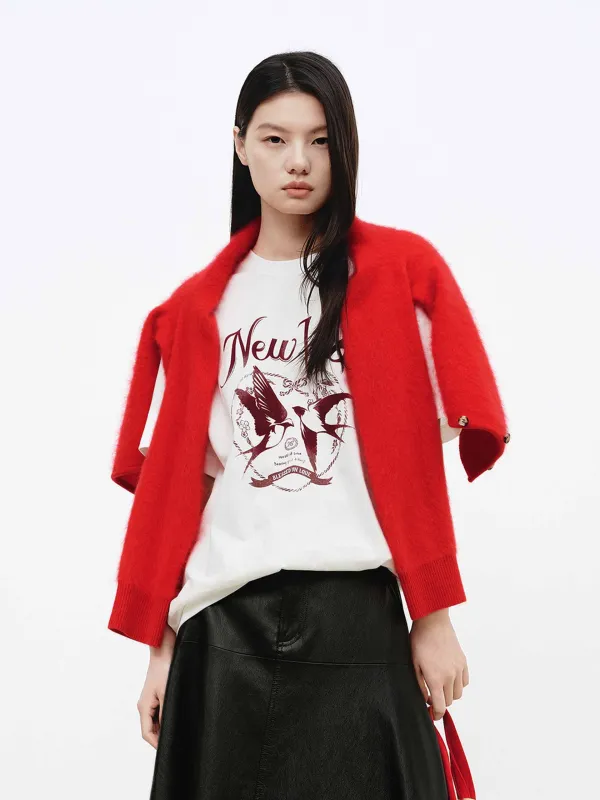 Front Printed Cotton T-shirt sold by Mo&Co