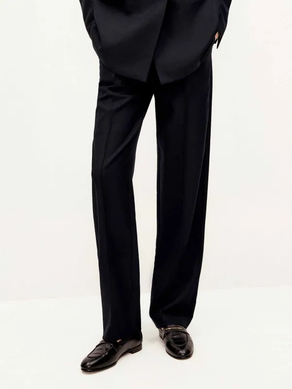 Seams Detail Wool Trousers sold by Mo&Co