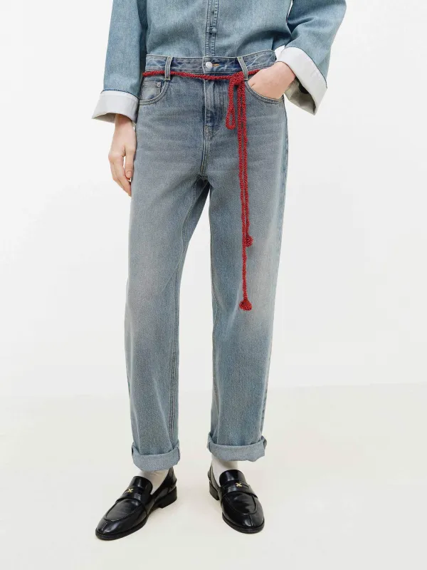 Ankle Length Cotton Jeans sold by Mo&Co