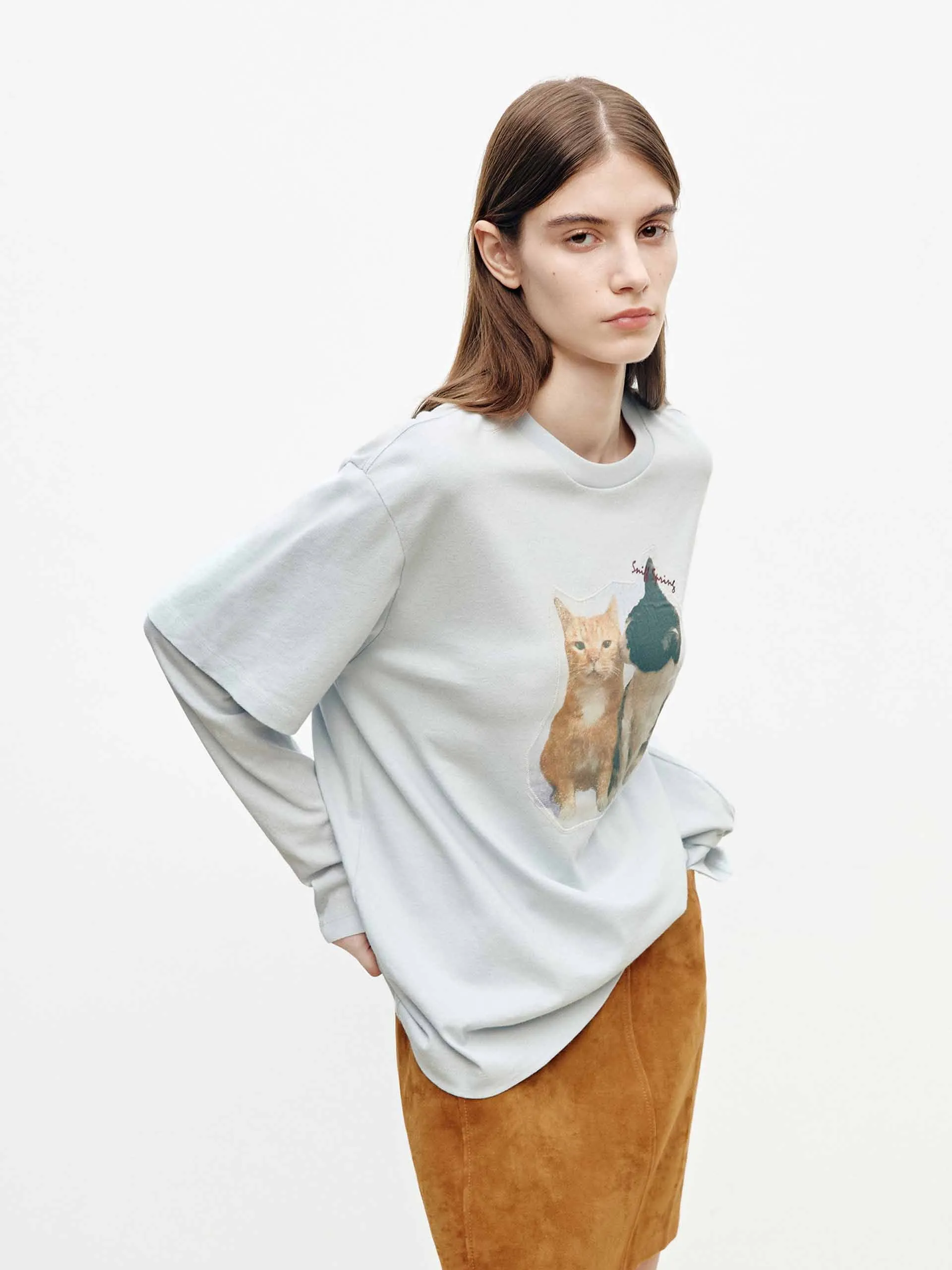 Paneled Sleeves Printed T-shirt sold by Mo&Co product image thumbnail 3