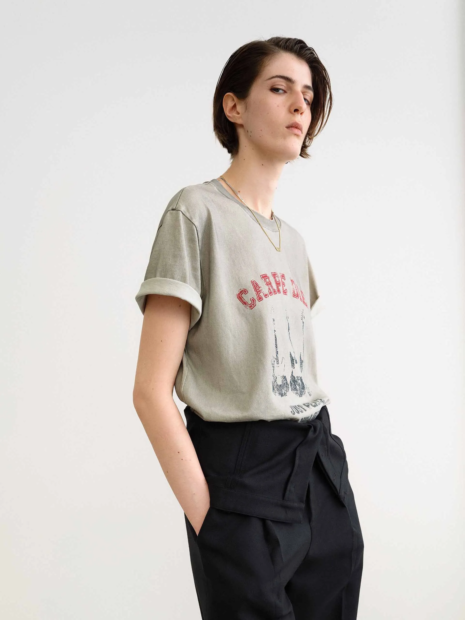 Distressed Collar Cotton T-shirt sold by Mo&Co product image thumbnail 3