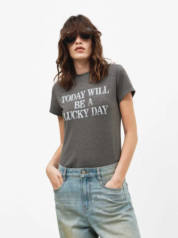 Front Letter Cotton T-shirt sold by Mo&Co