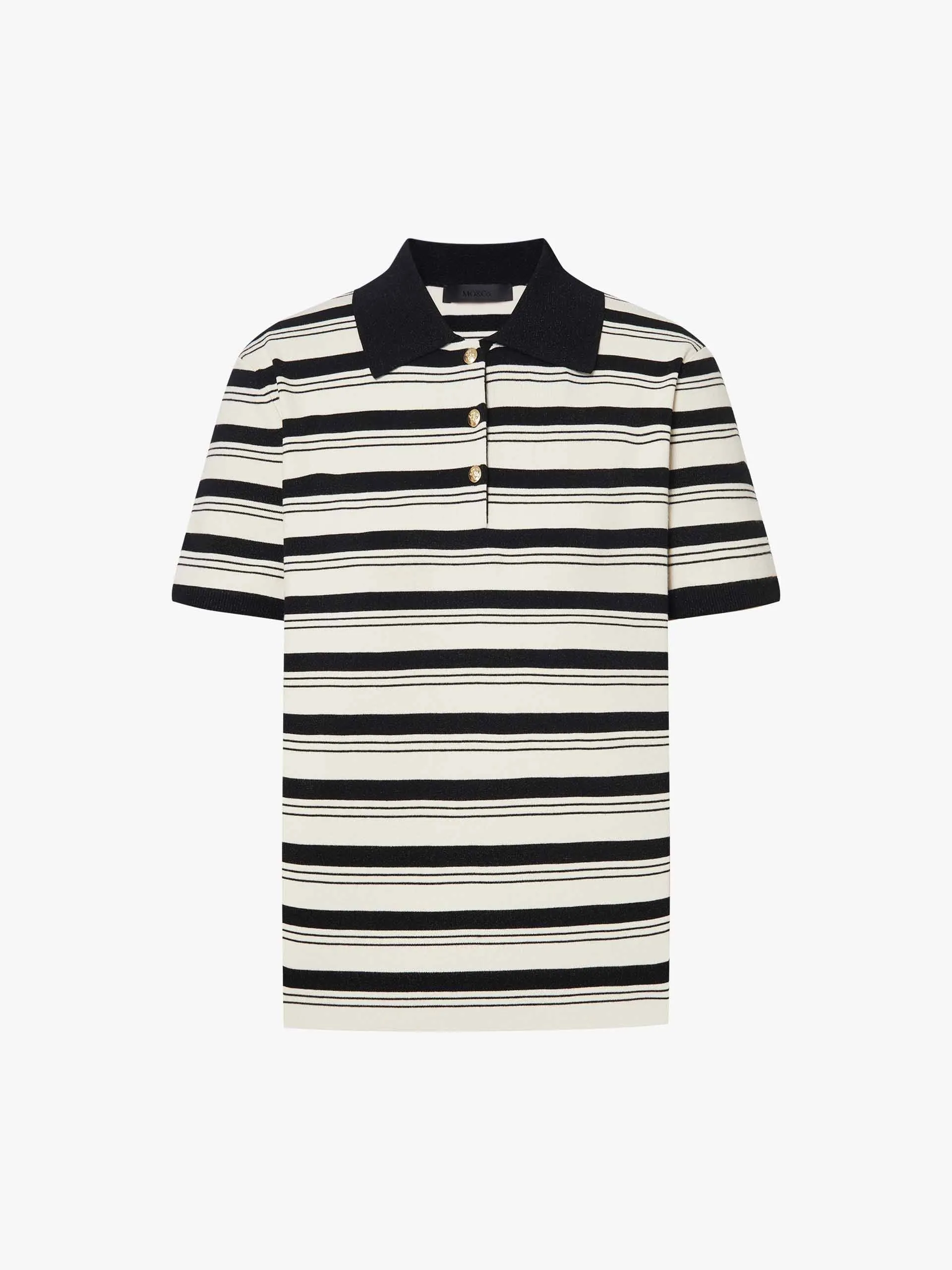 Contrast Stripe Polo Knit Top sold by Mo&Co product image thumbnail 5