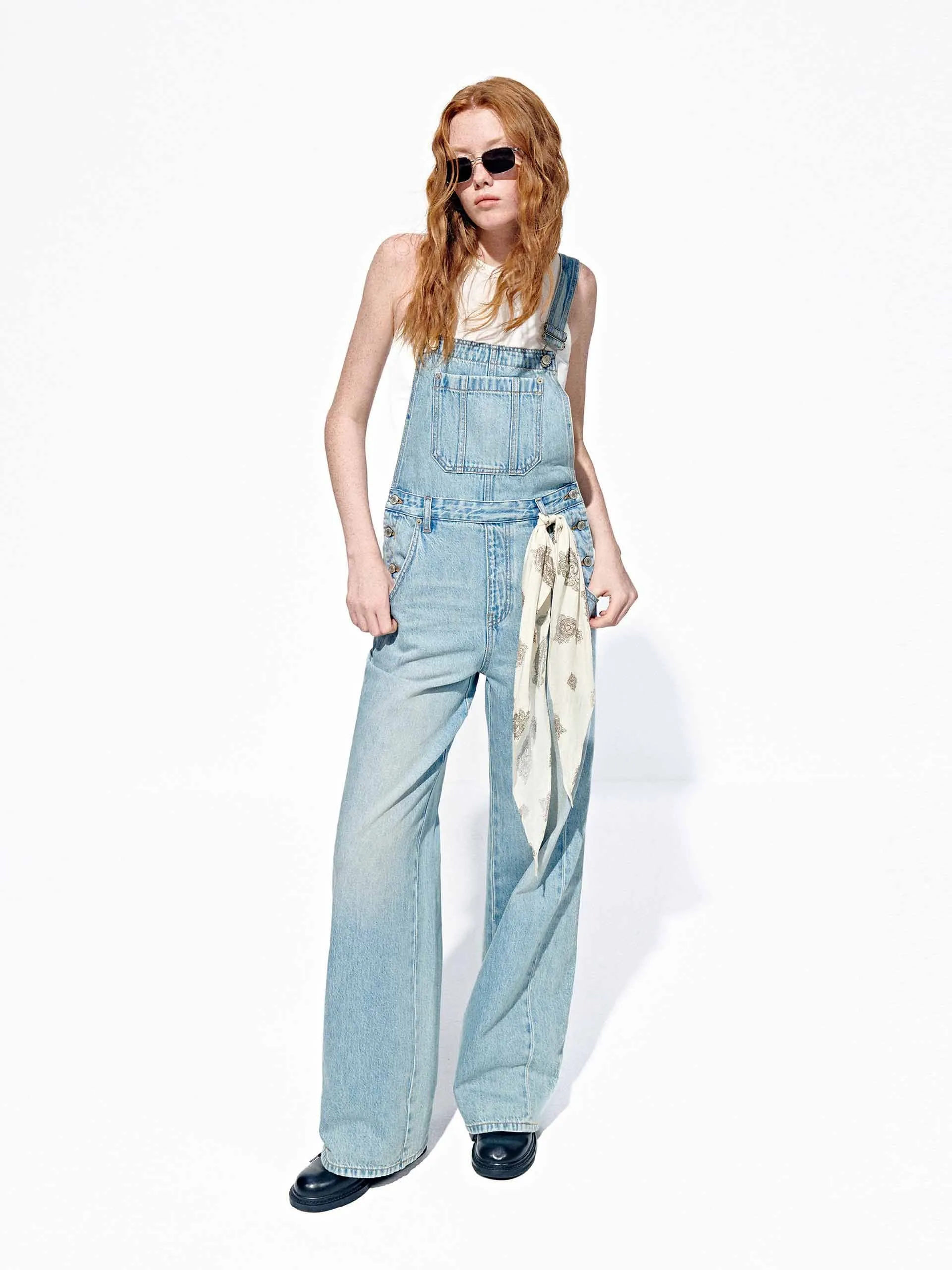 Cotton Blend Denim Overalls sold by Mo&Co product image thumbnail 2