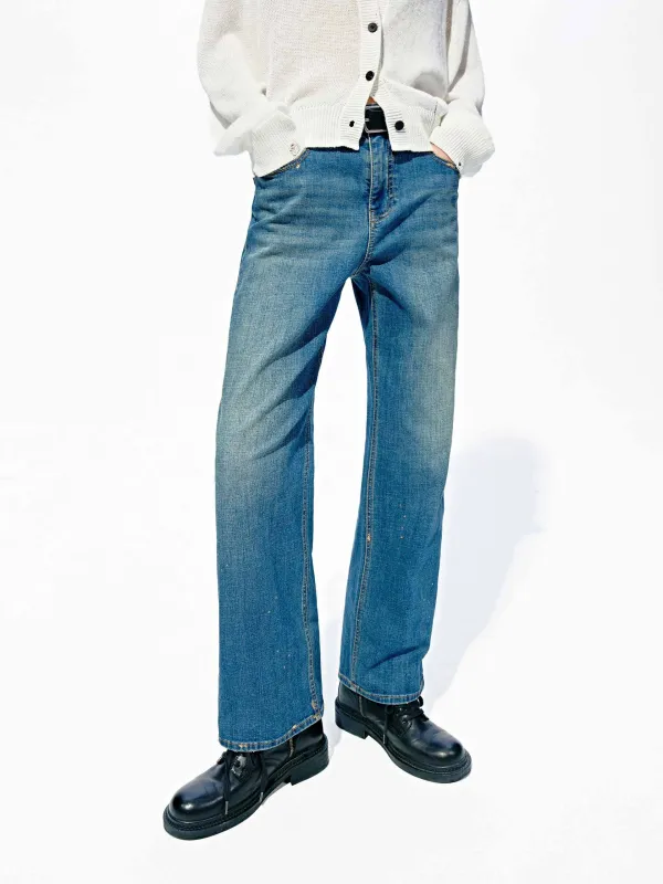 Paint Splatter Ankle Jeans made by Mo&Co