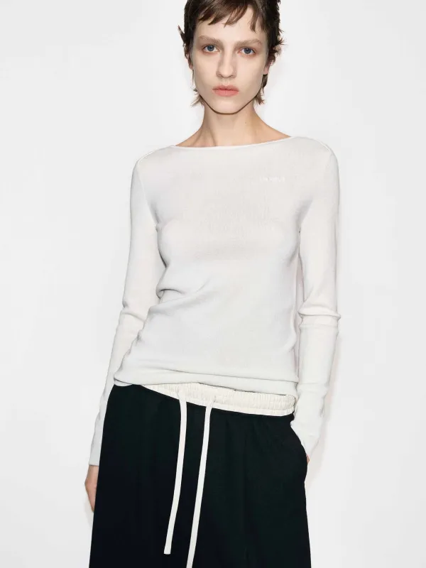 Wool Blend Fitted Knitted Top made by Mo&Co