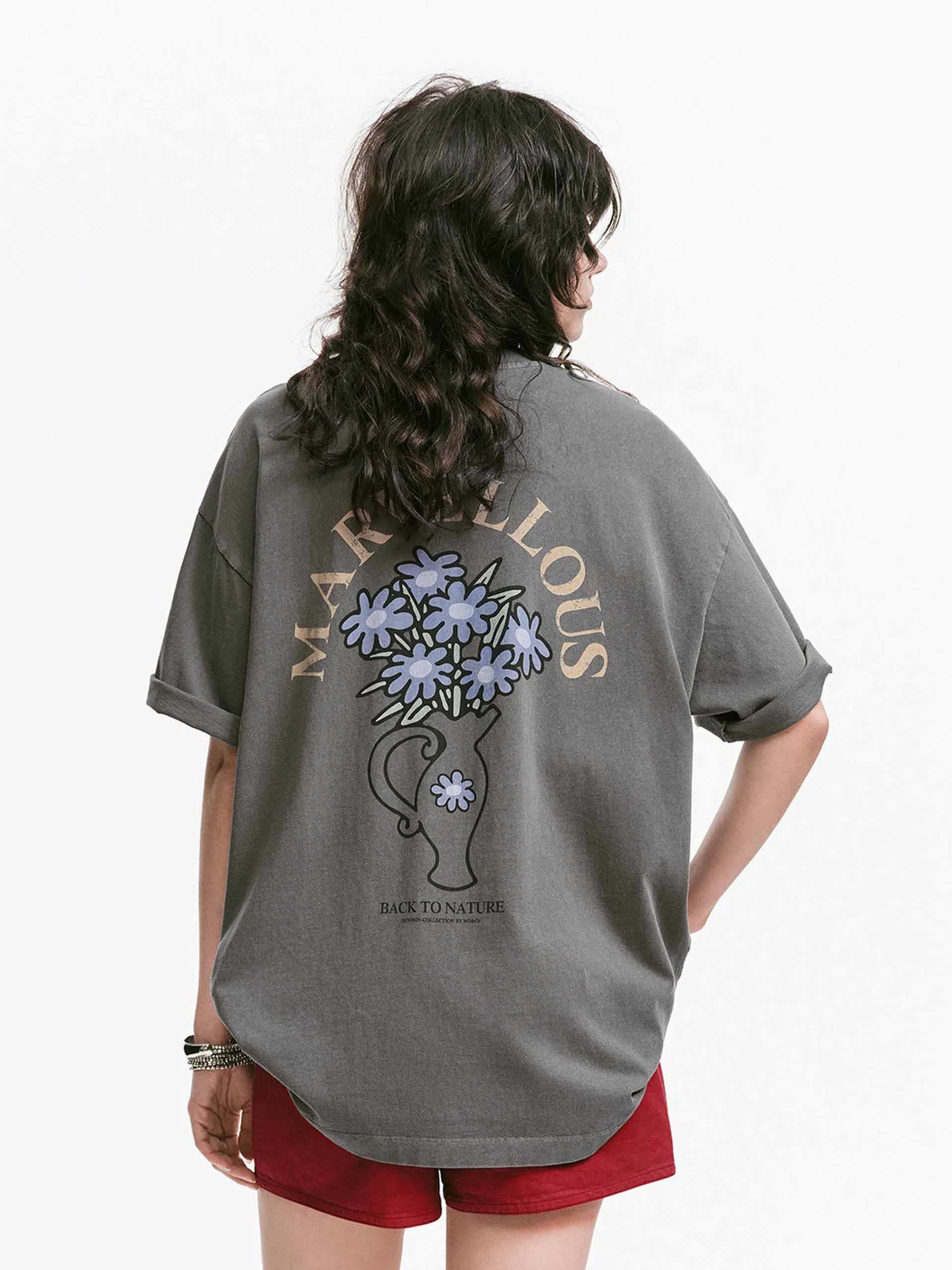 Floral Print Cotton T-shirt sold by Mo&Co product image thumbnail 3