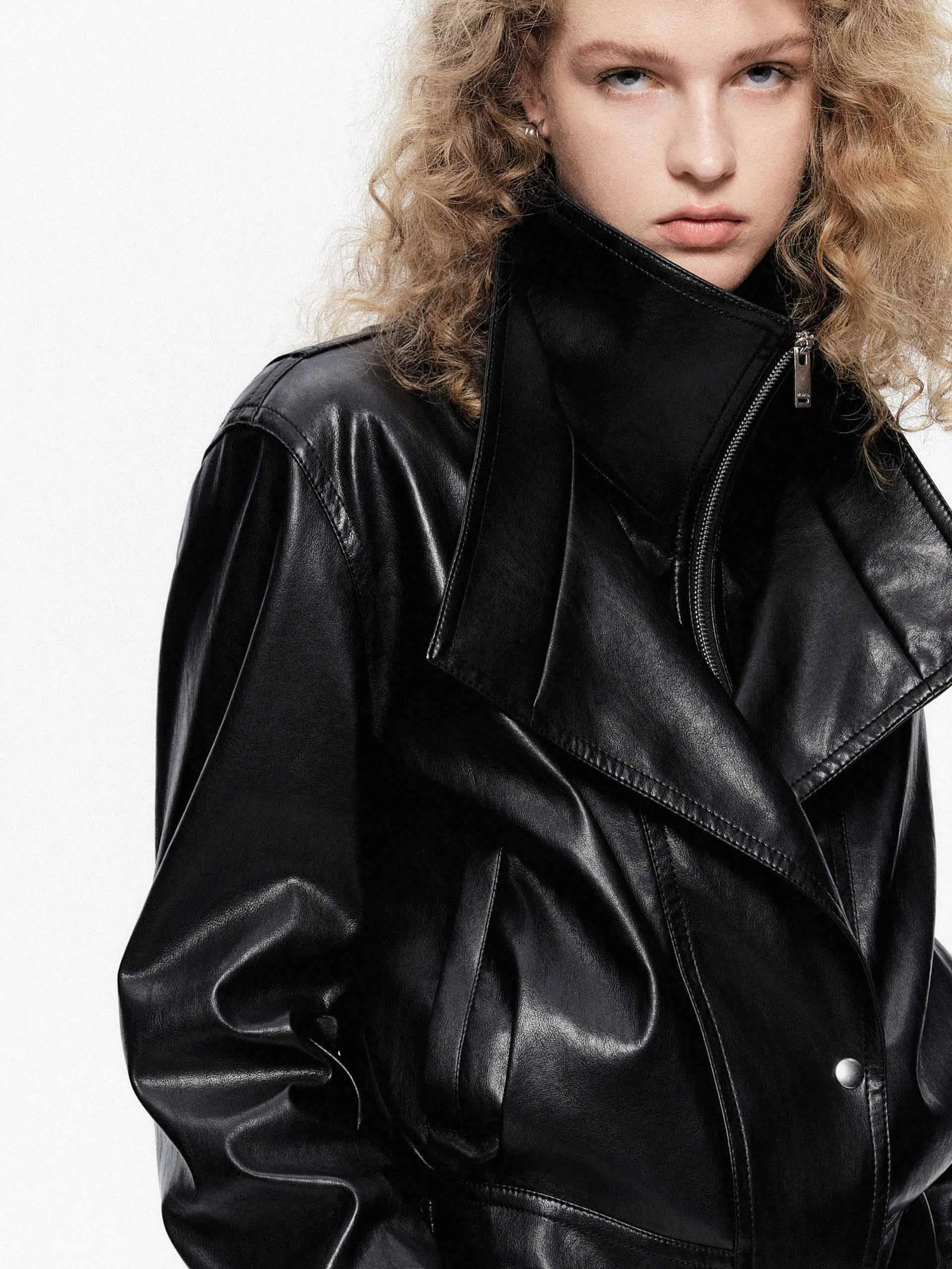 Classic Cropped Moto Jacket sold by Mo&Co product image thumbnail 5