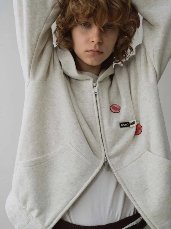 Cotton Hooded Zip-Up Jacket made by Mo&Co