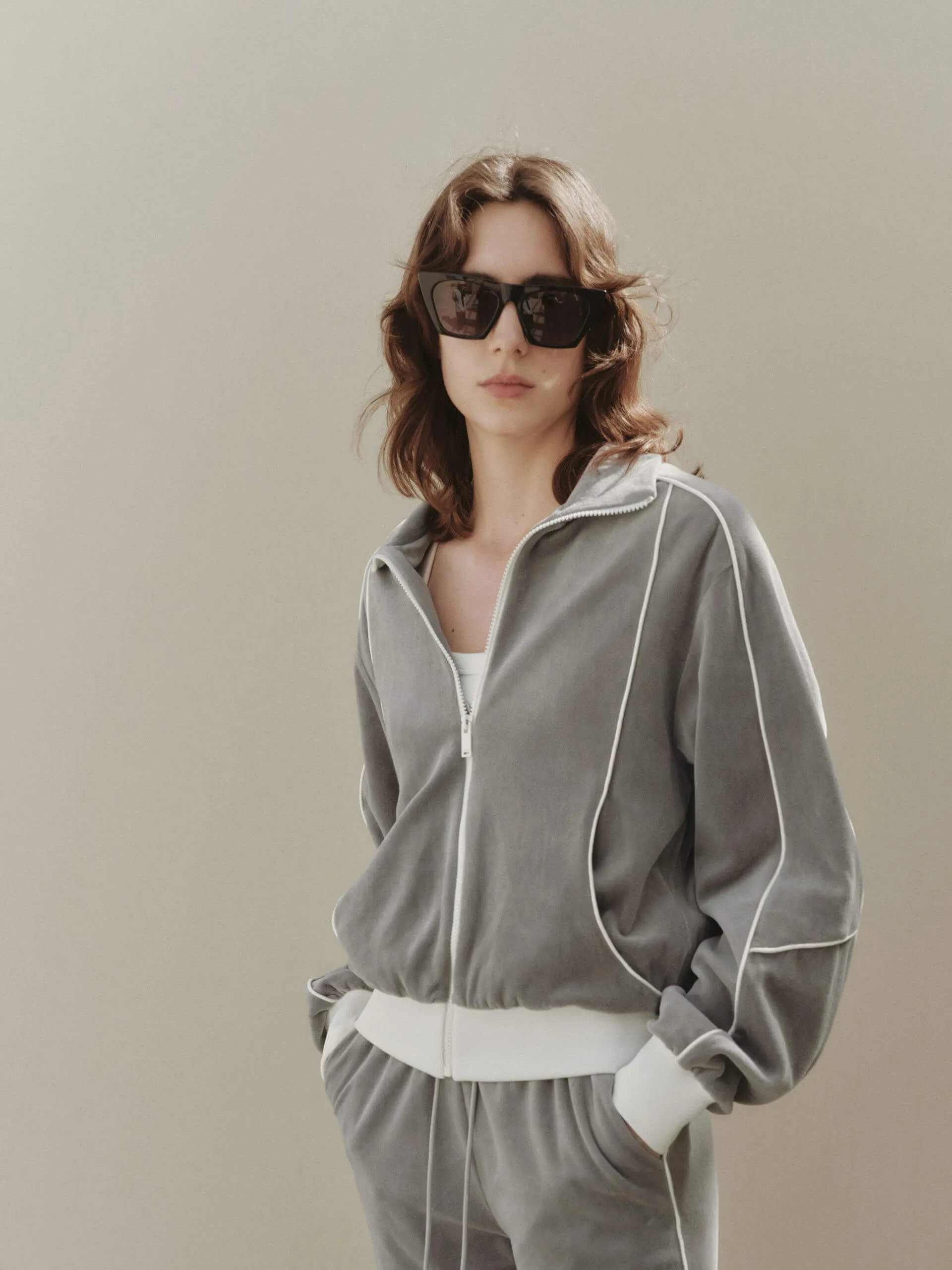 Contrast Seam Zipped Jacket sold by Mo&Co product image thumbnail 5