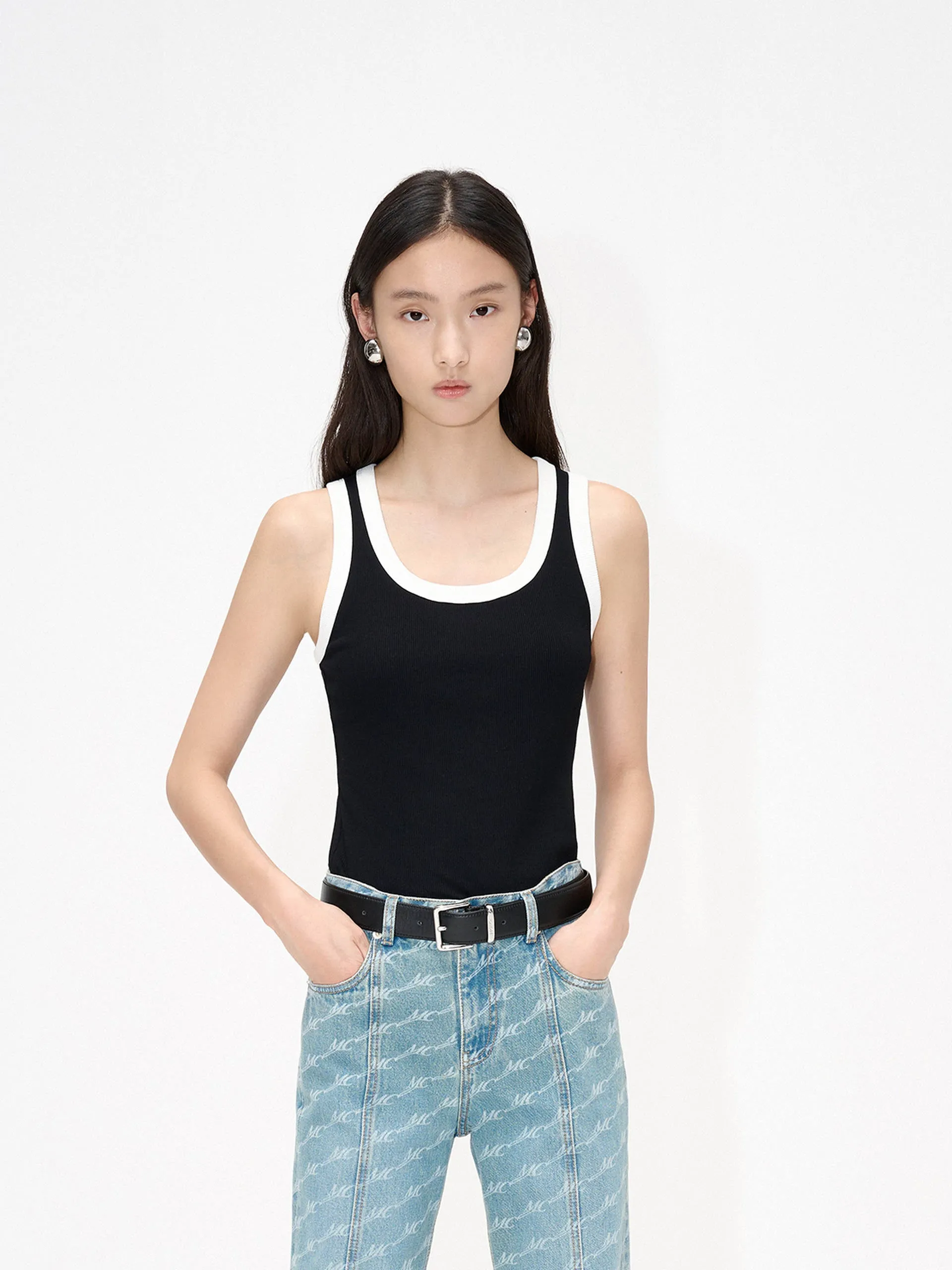 Cutout Back Tank Top sold by Mo&Co