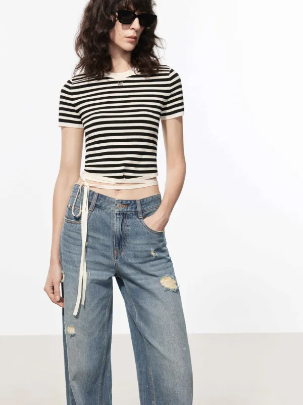 Striped Crewneck Top sold by Mo&Co