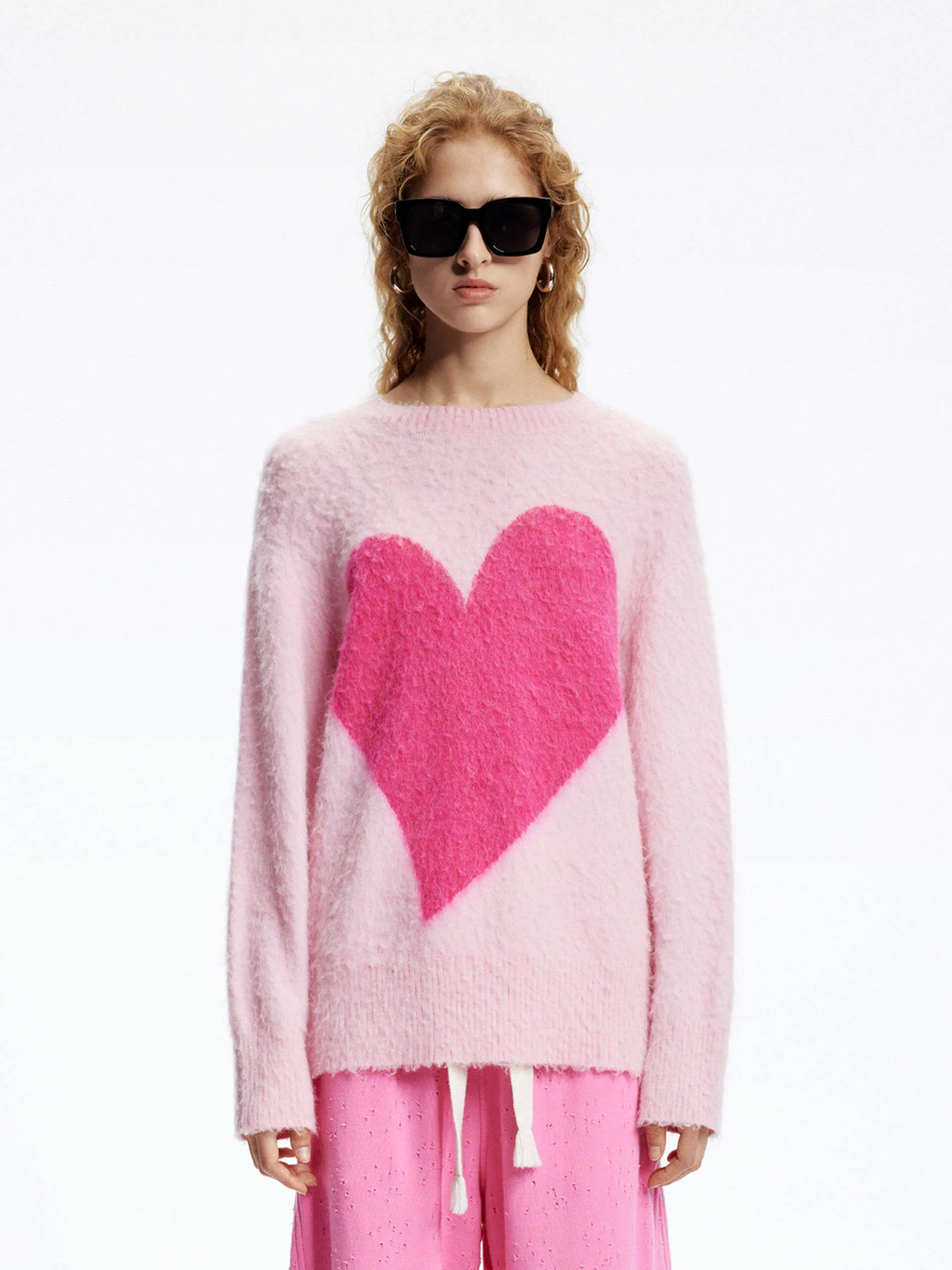 Heart Pattern Loose Sweater sold by Mo&Co product image thumbnail 2