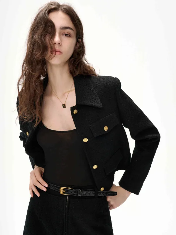 Tweed Boxy Fit Jacket sold by Mo&Co