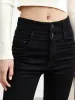 Double Waistband Skinny Jeans sold by Mo&Co