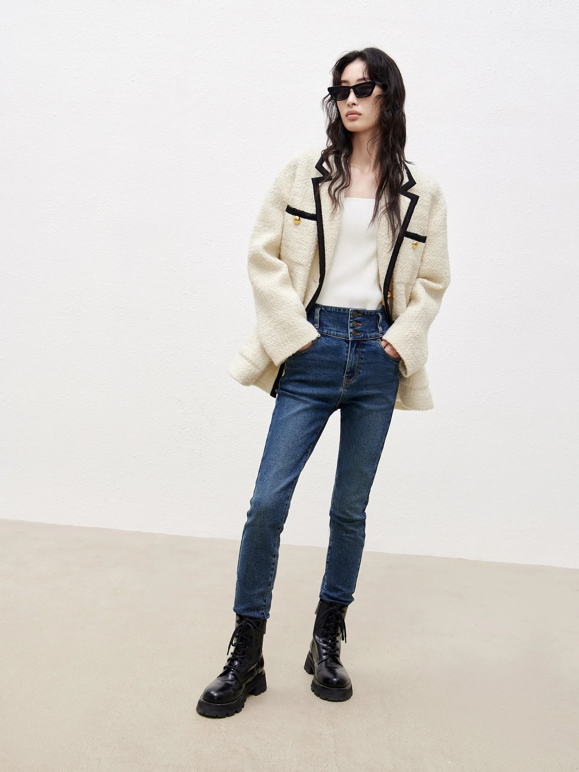 Wide Waistband Jeans in Skinny sold by Mo&Co product image thumbnail 2