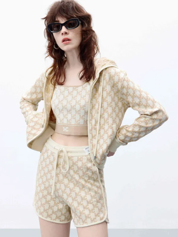 Monogram Jacquard Knit Cardigan sold by Mo&Co