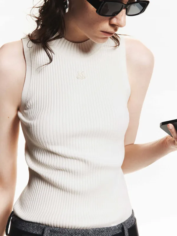 Fitted Ribbed Tank Top sold by Mo&Co