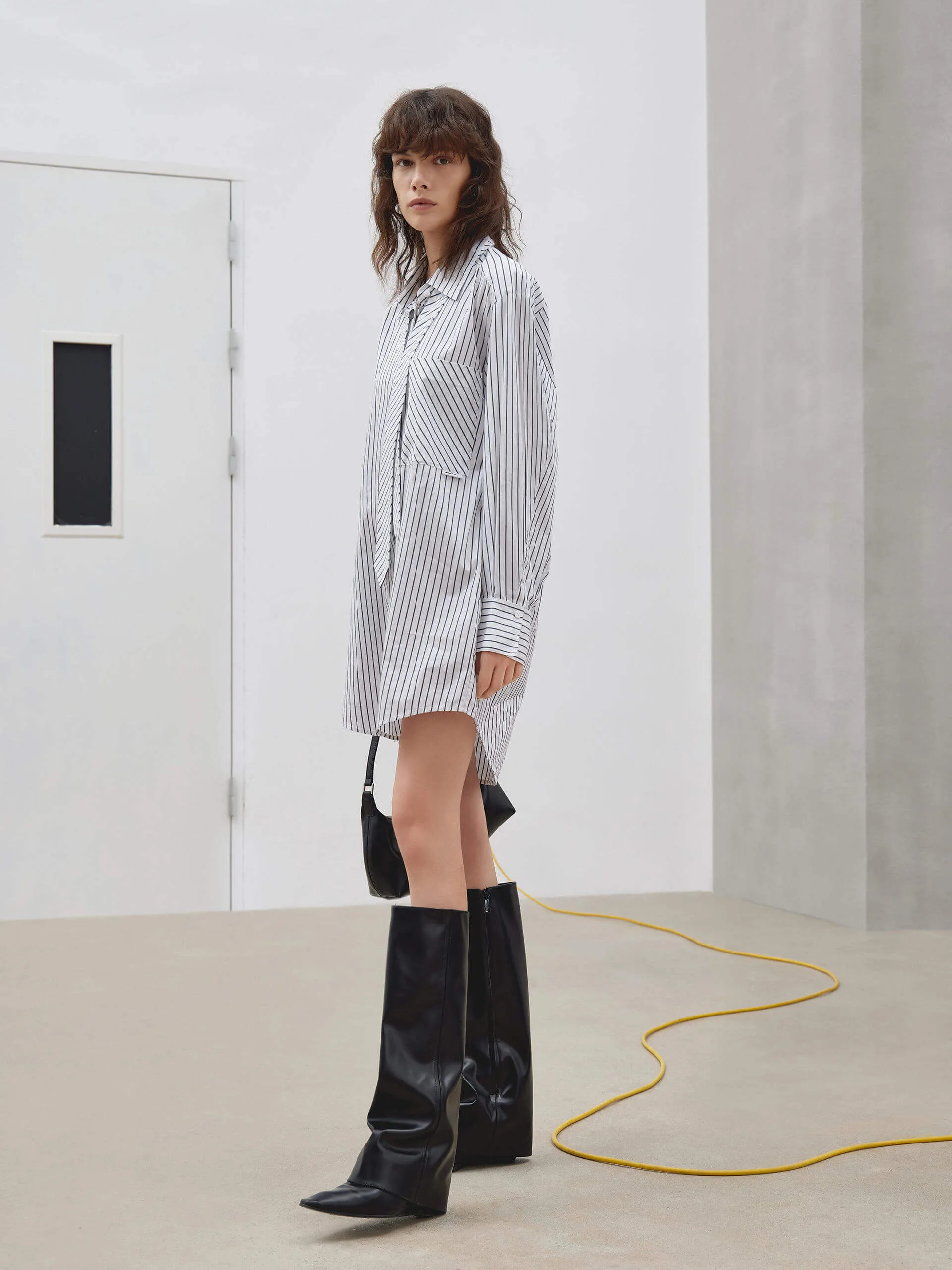 Striped Shirt Dress sold by Mo&Co product image thumbnail 5