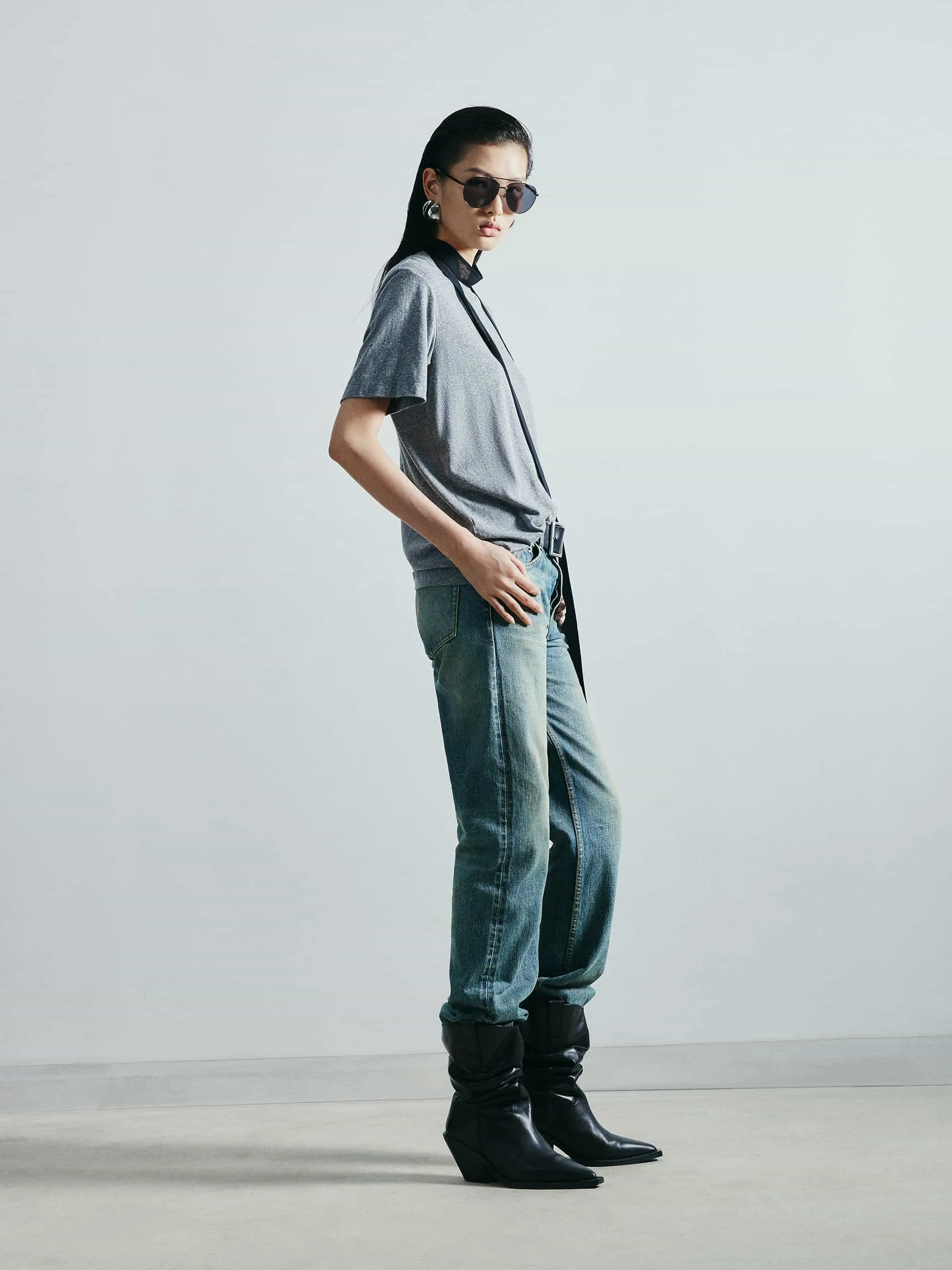 Loose Letter Print T-shirt sold by Mo&Co product image thumbnail 2