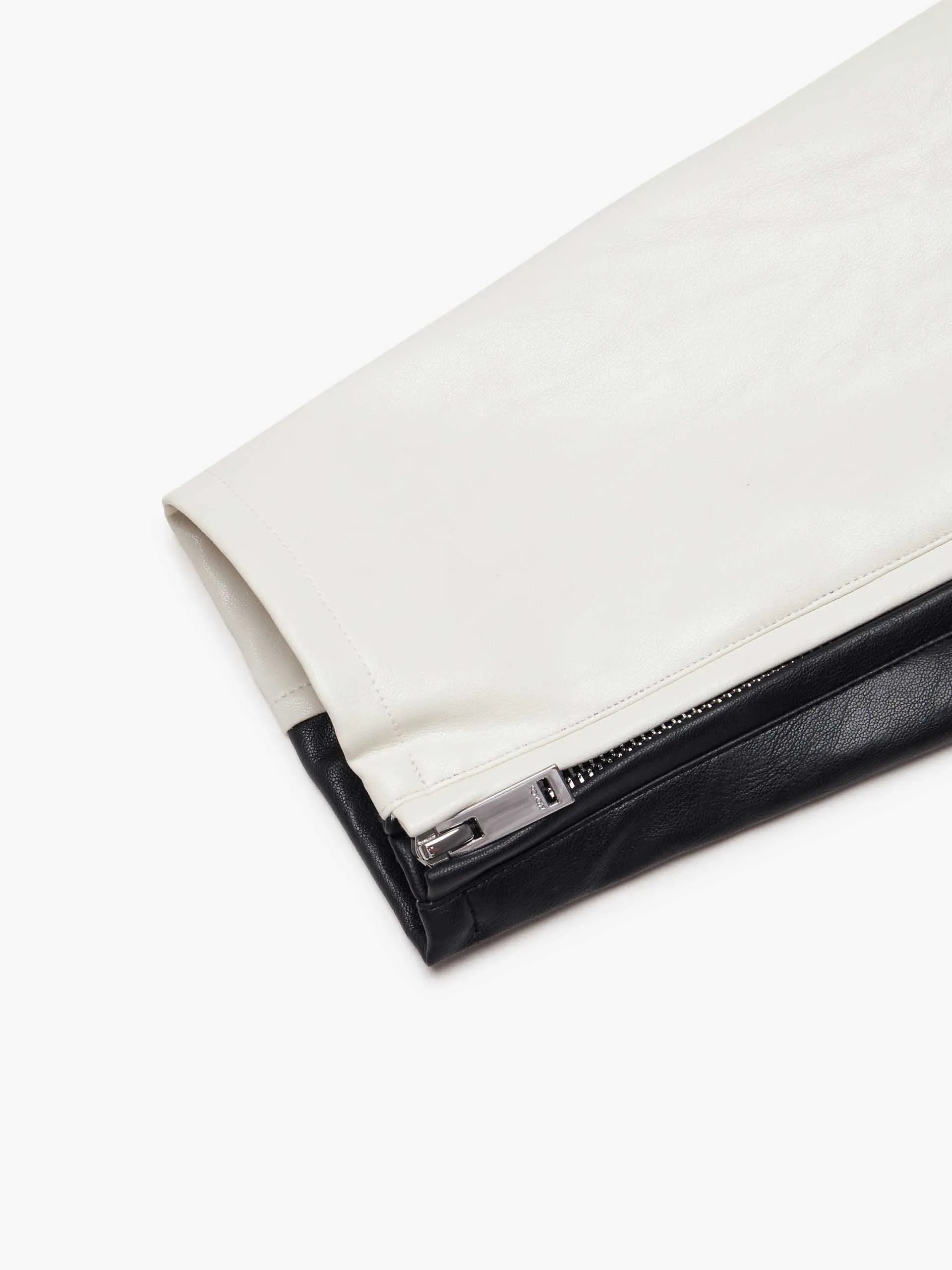 PU Leather Contrast Jacket sold by Mo&Co product image thumbnail 5