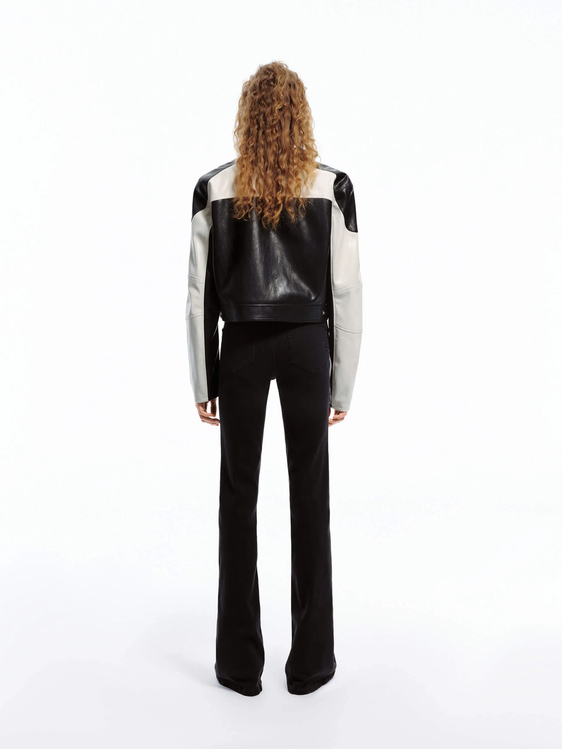 PU Leather Contrast Jacket sold by Mo&Co product image thumbnail 3