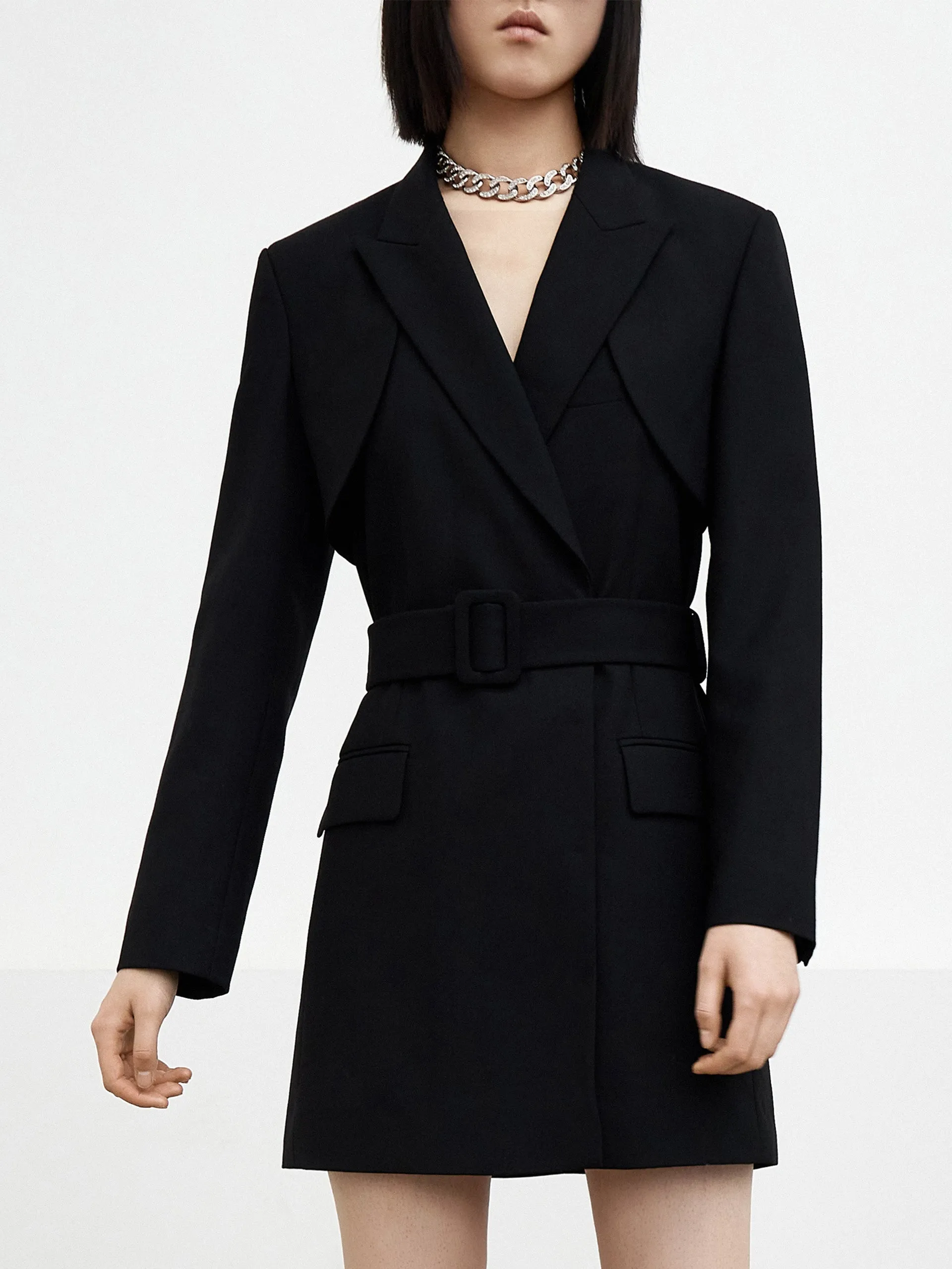 Two Piece Wool-blend Blazer Dress sold by Mo&Co product image thumbnail 5
