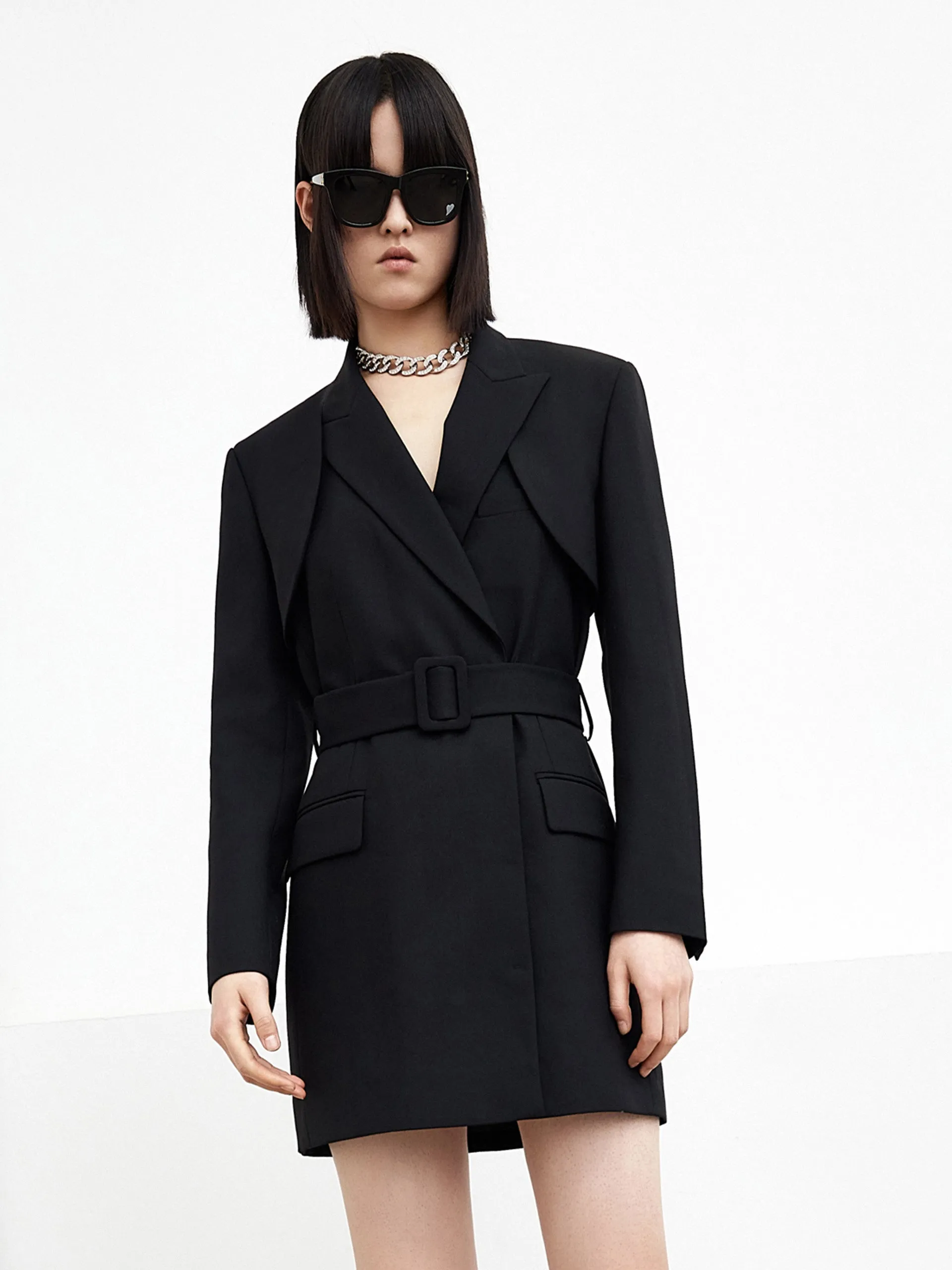 Two Piece Wool-blend Blazer Dress sold by Mo&Co