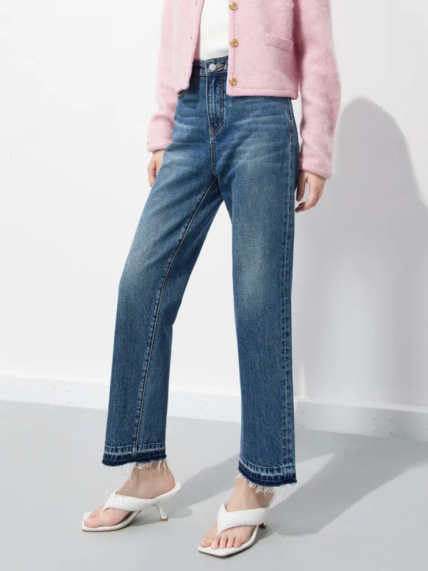 Frayed Jeans in Cotton sold by Mo&Co