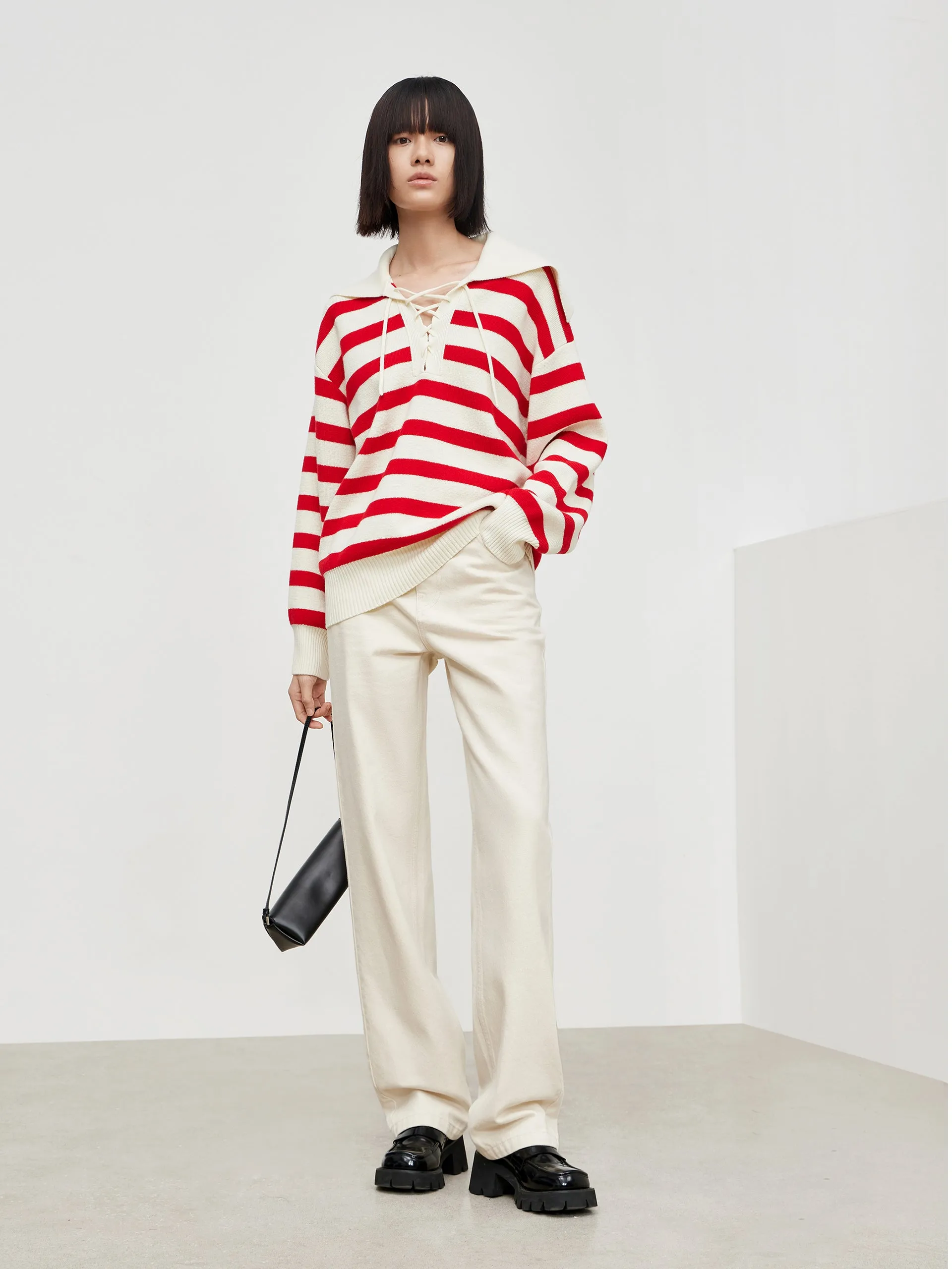 Wool Striped Knit Pullover sold by Mo&Co product image thumbnail 3