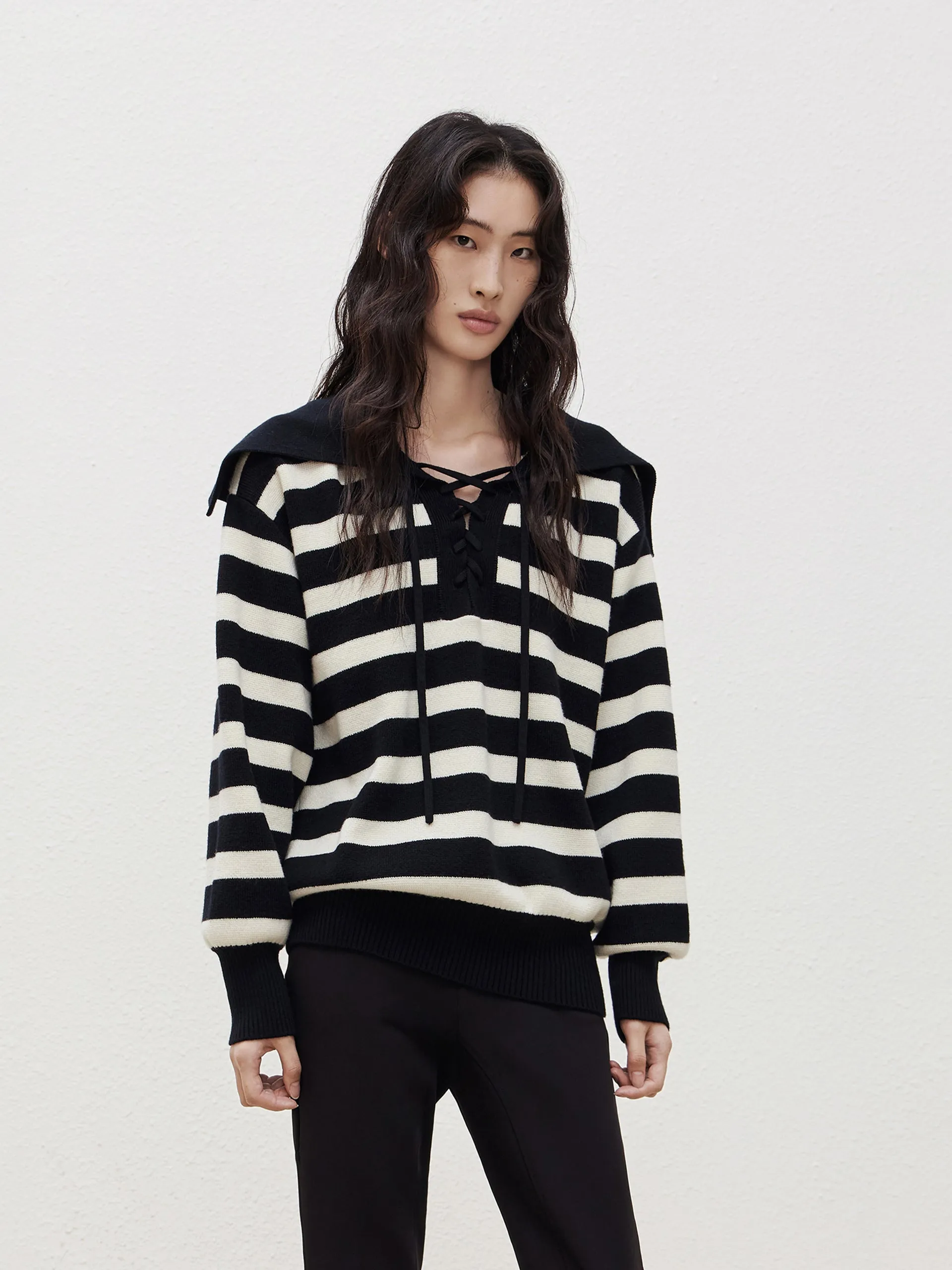 Wool Striped Knit Pullover sold by Mo&Co product image thumbnail 2