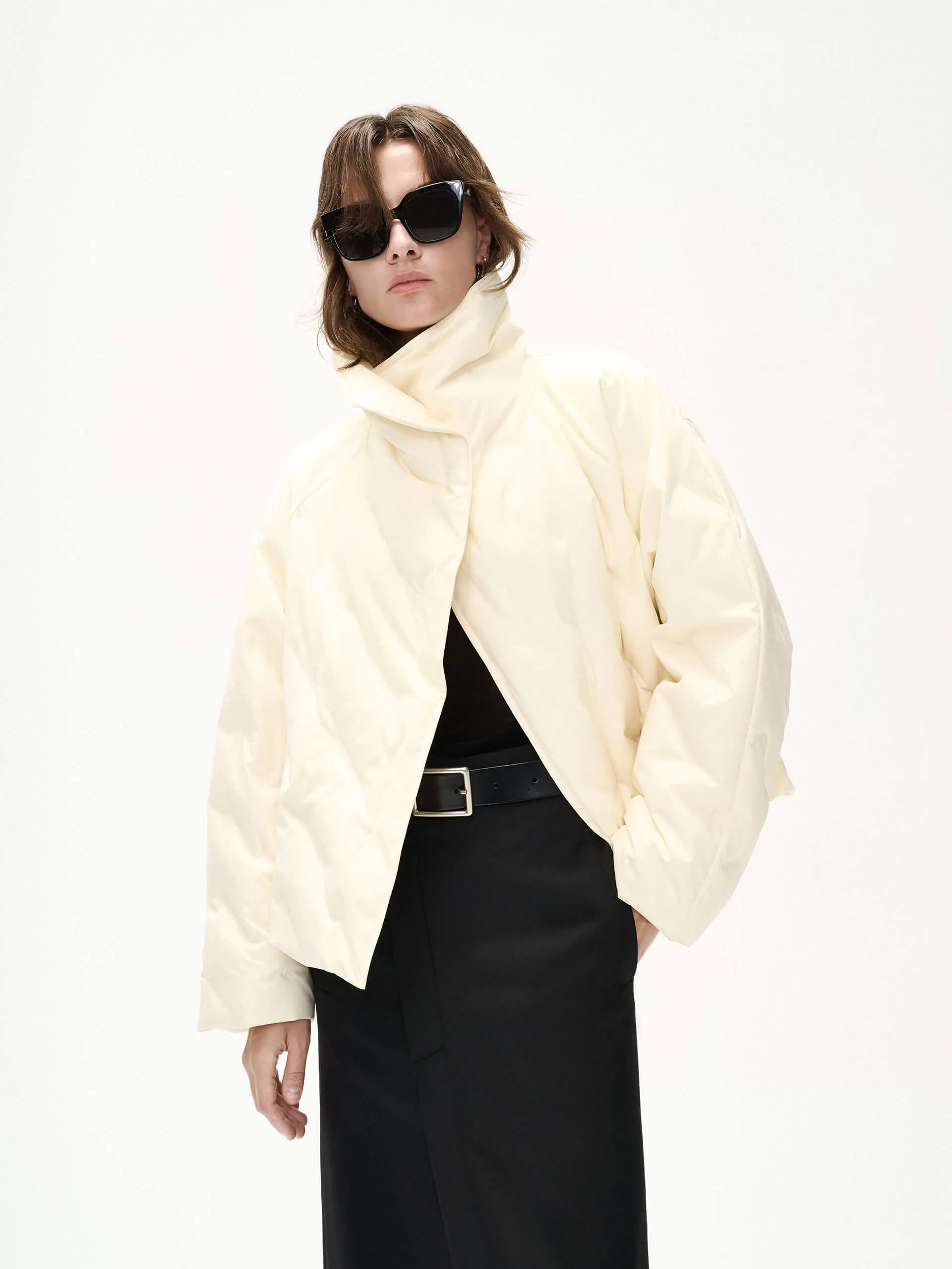 Turtleneck Quilted Down Jacket sold by Mo&Co