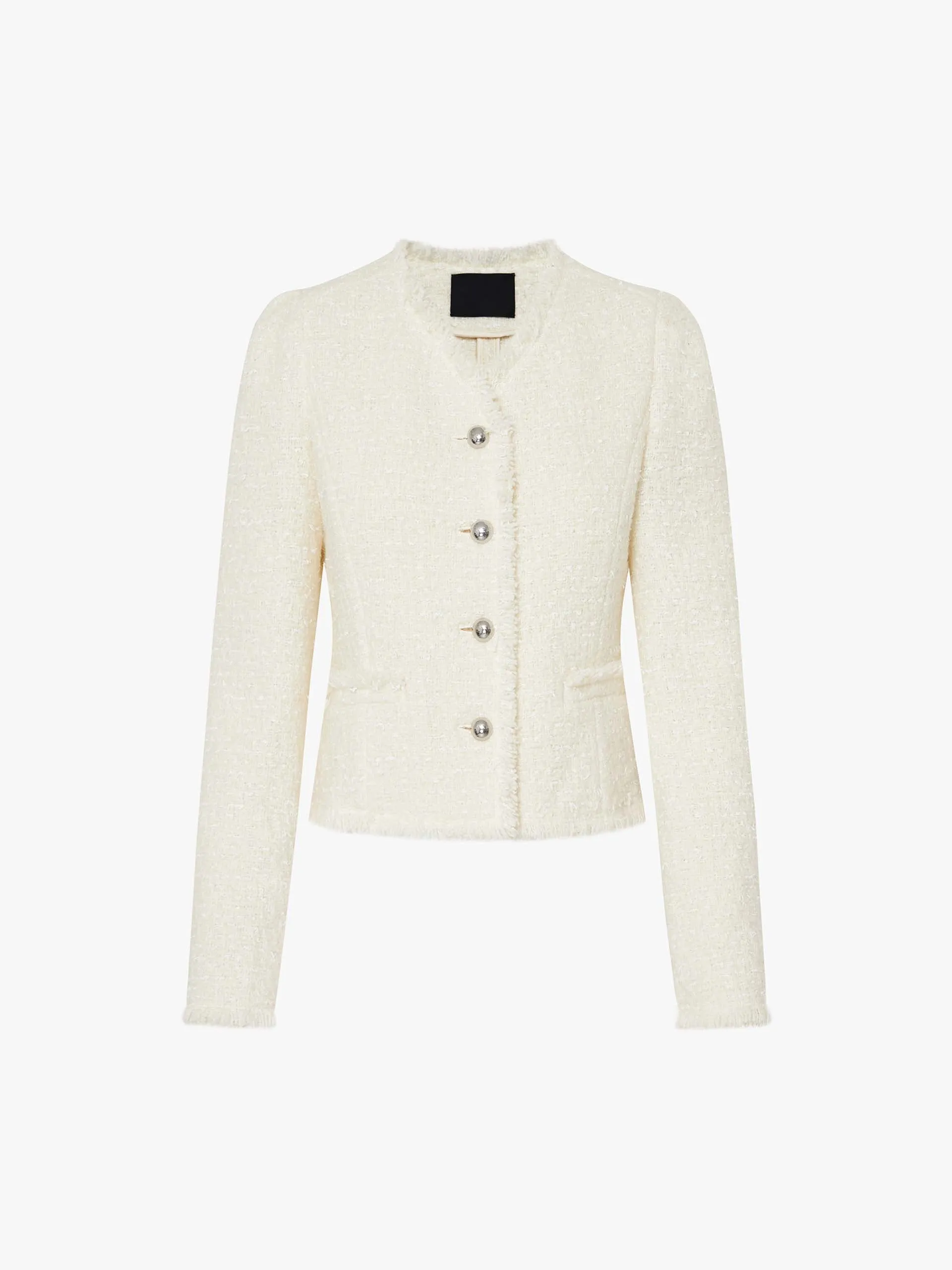 Cropped Raw Trimmed Jacket sold by Mo&Co product image thumbnail 5