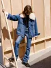 Fuzzy Collar Denim Jacket sold by Mo&Co