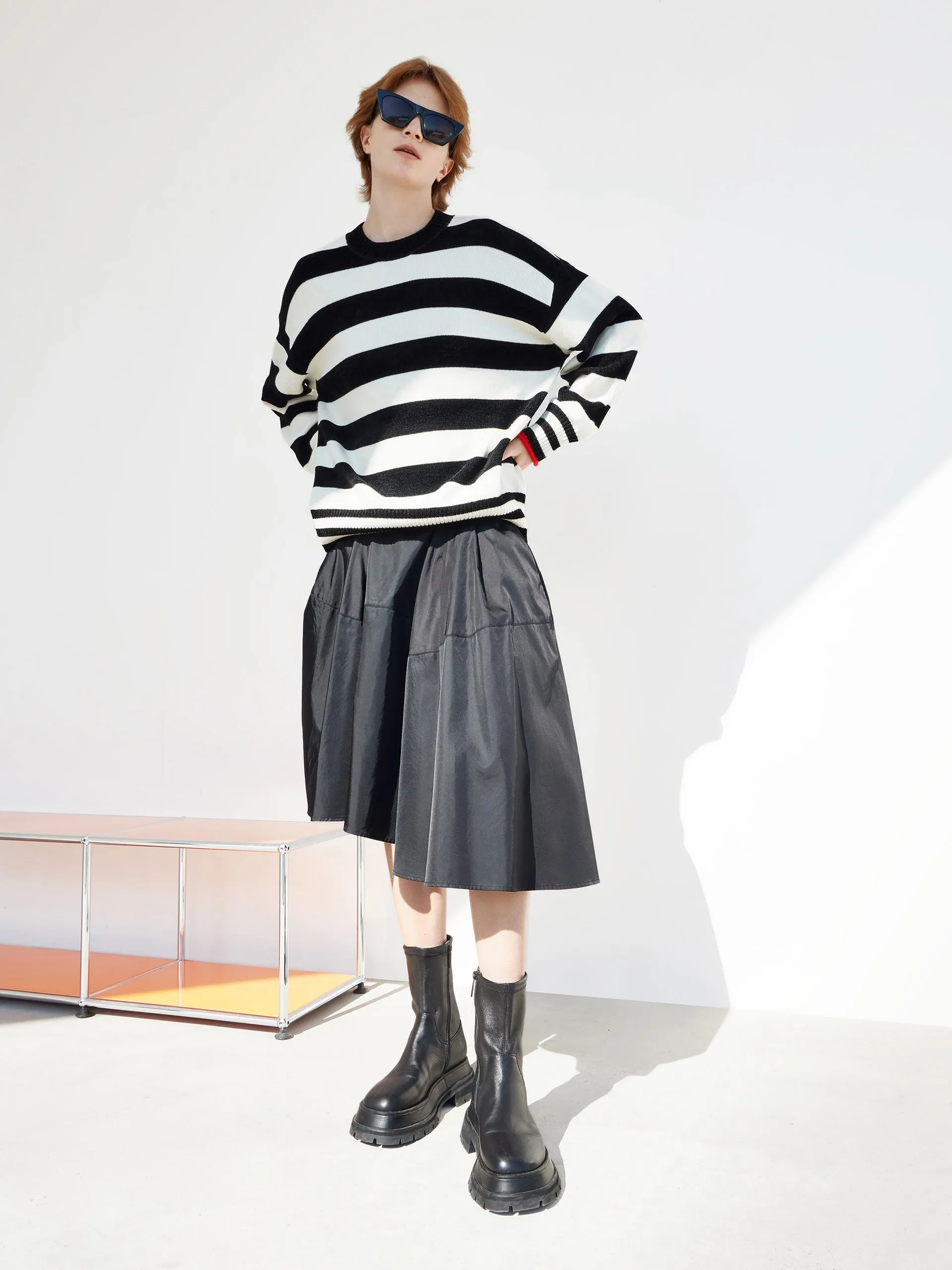 Contrast Wool Blend Striped Pullover sold by Mo&Co product image thumbnail 2