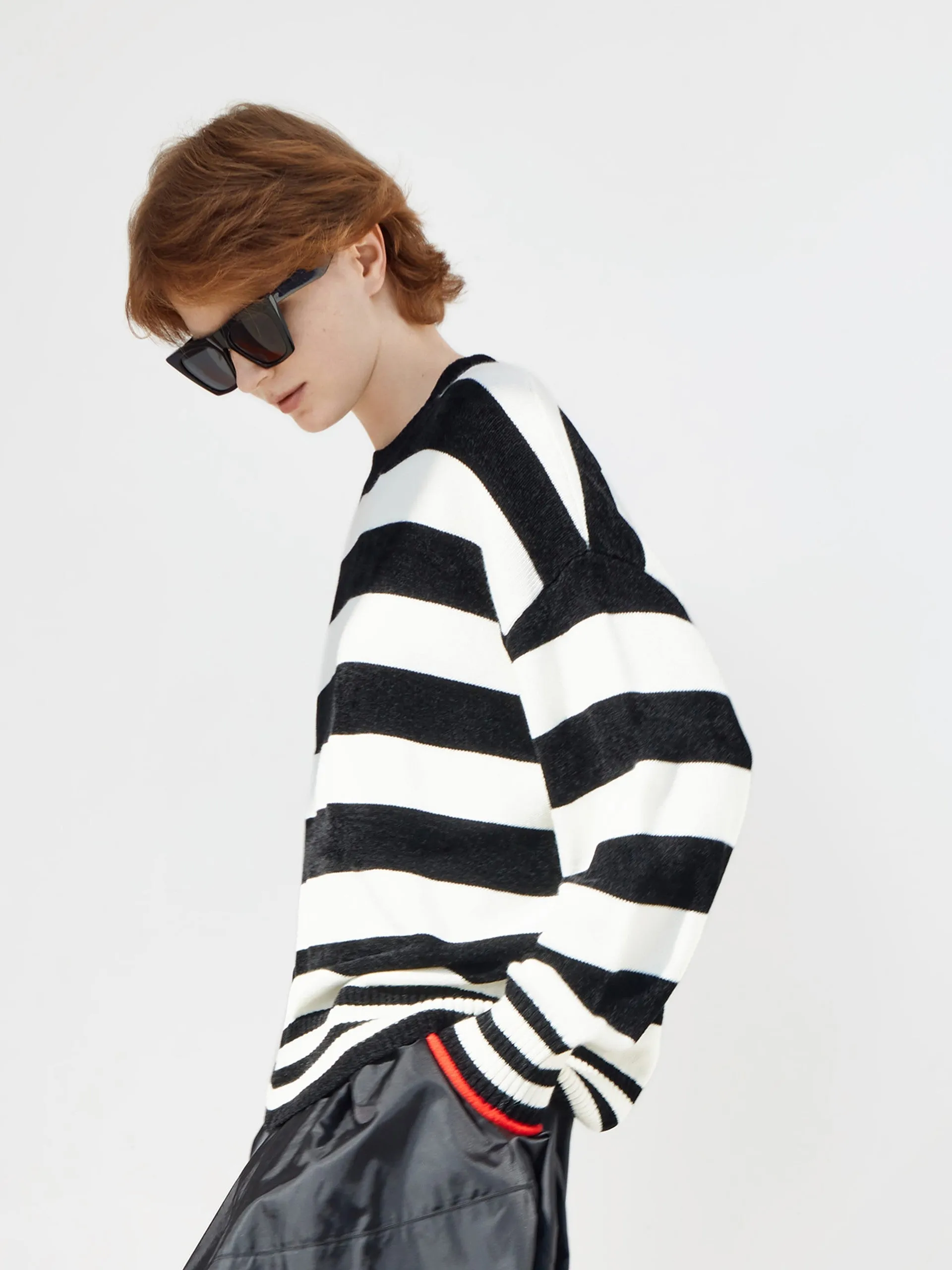 Contrast Wool Blend Striped Pullover sold by Mo&Co product image thumbnail 3