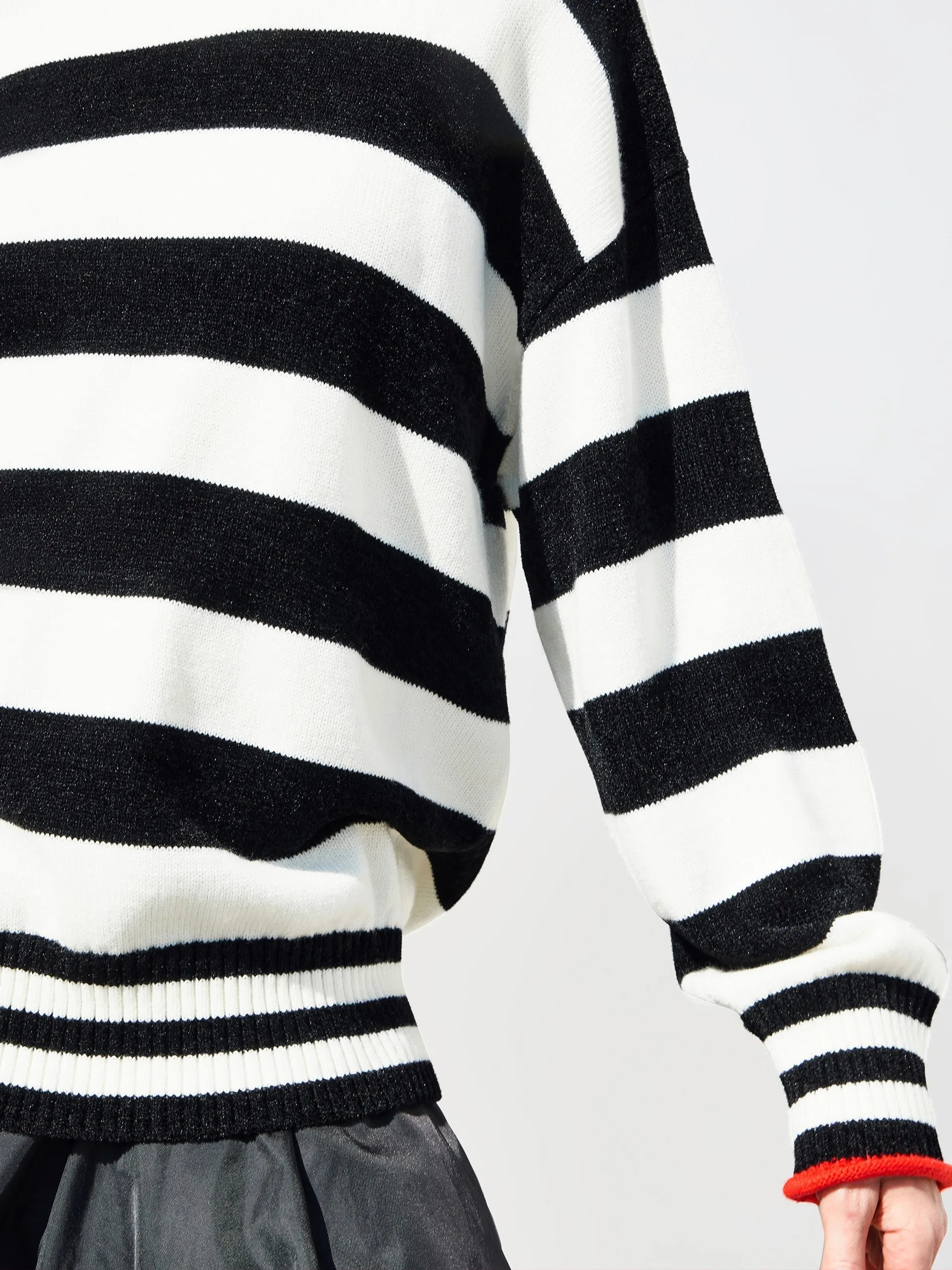 Contrast Wool Blend Striped Pullover sold by Mo&Co product image thumbnail 4