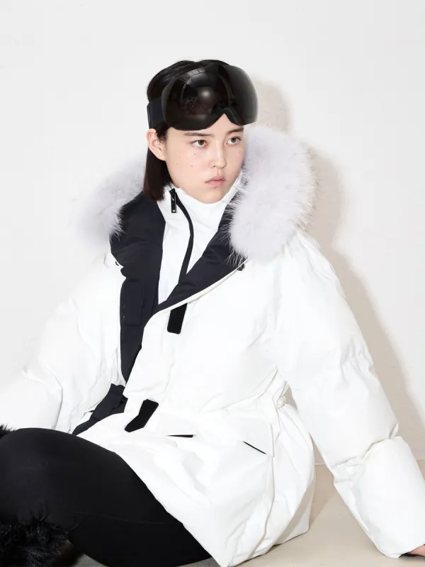 Contrast Hooded Down Jacket sold by Mo&Co