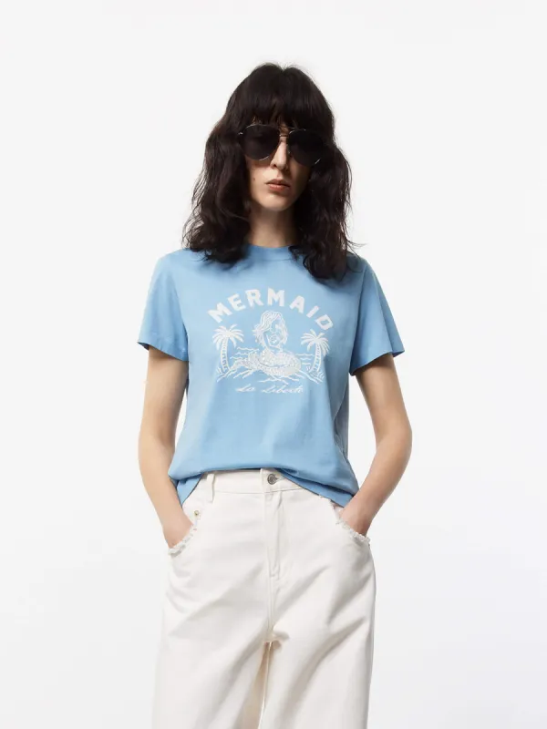 Letter Print Regular T-shirt sold by Mo&Co