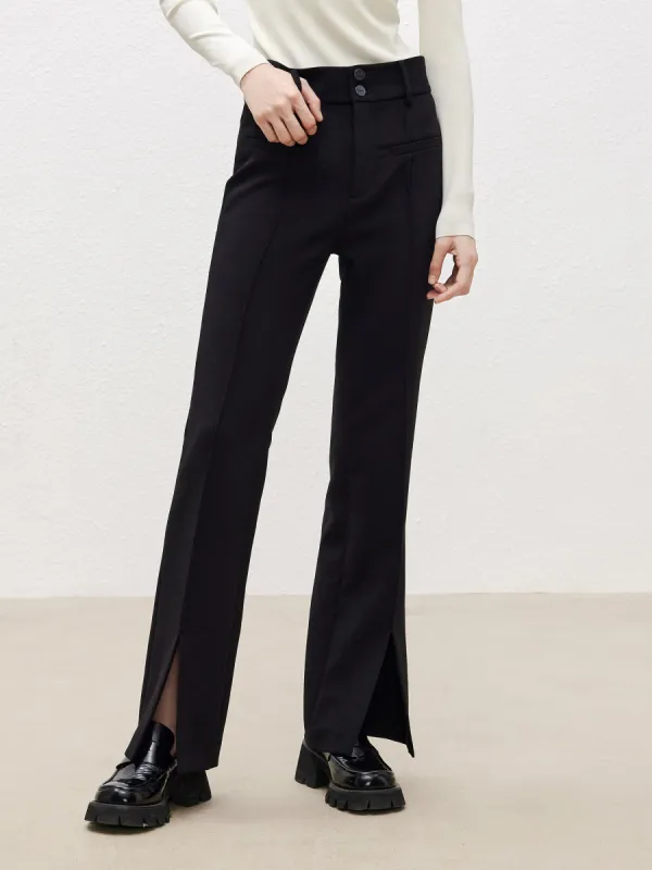 Front Slit Casual Straight Pants sold by Mo&Co