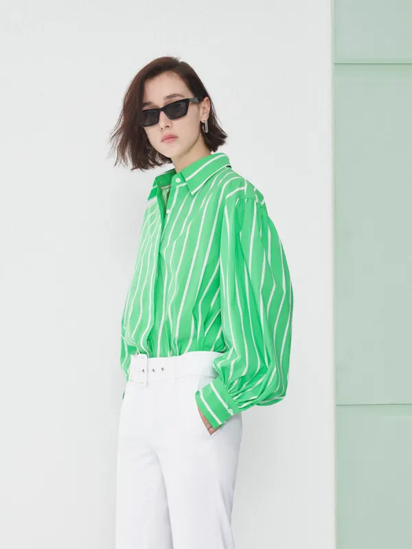 Relaxed Cotton Blend Shirt sold by Mo&Co