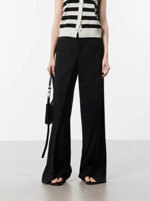 Front Pleated Straight Pants sold by Mo&Co