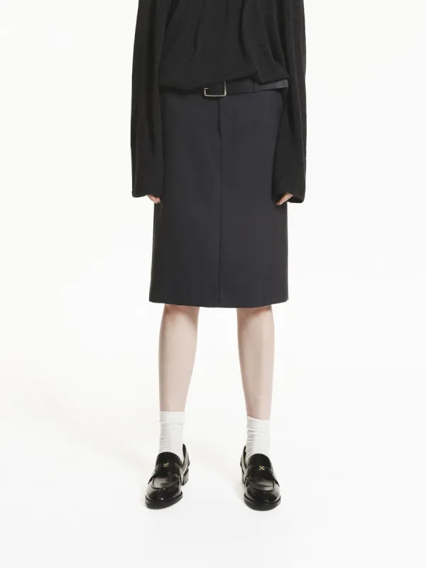 Straight Cut Mid Skirt sold by Mo&Co