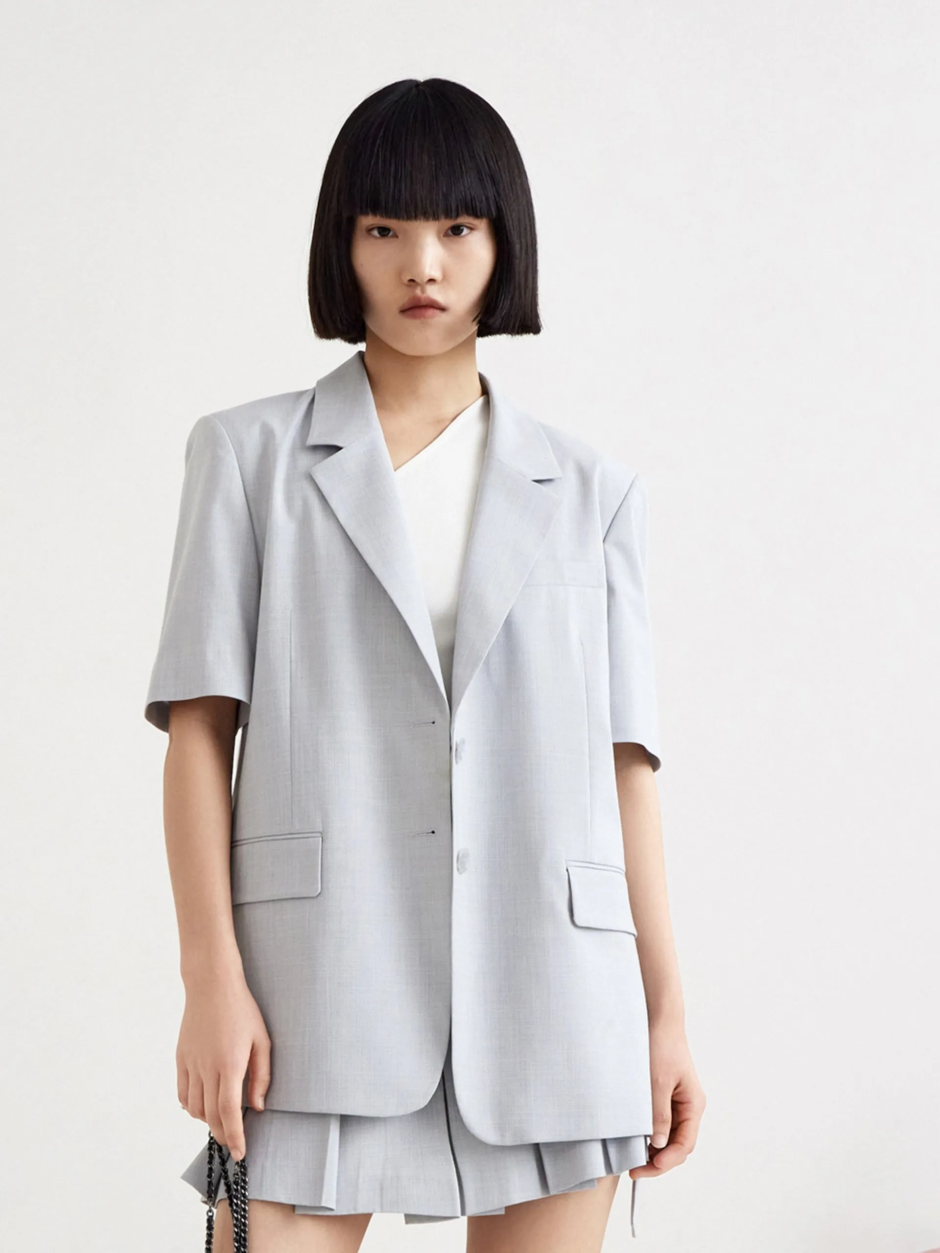Straight Cut Back Slit Blazer sold by Mo&Co product image thumbnail 5