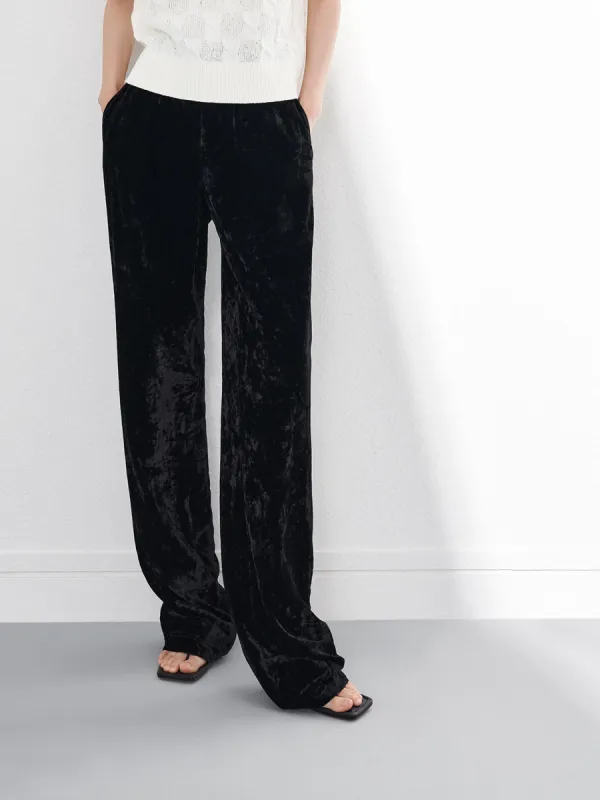 Velvet Straight Leg Pants sold by Mo&Co