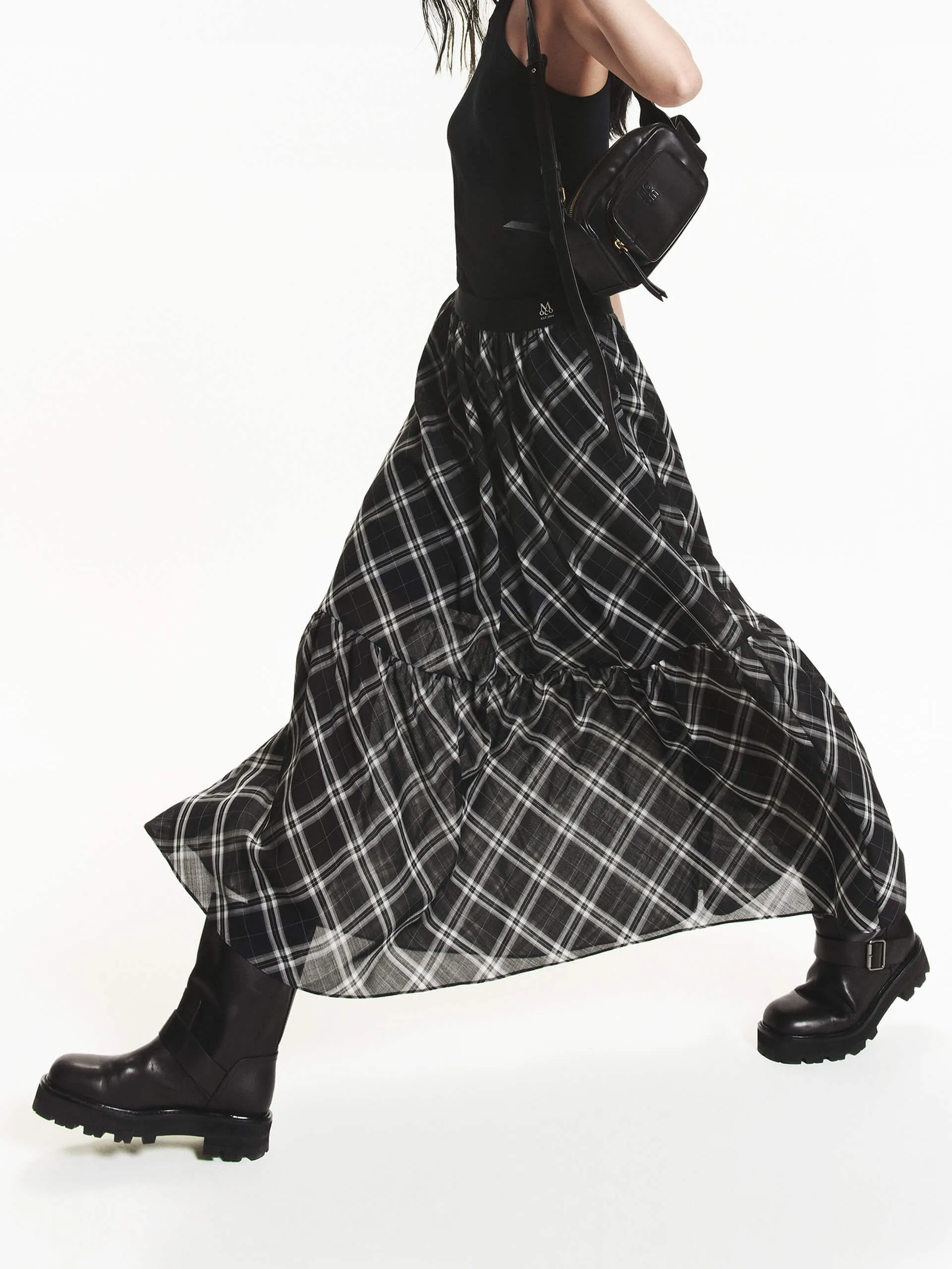 Wool Blend Plaid Skirt sold by Mo&Co product image thumbnail 3