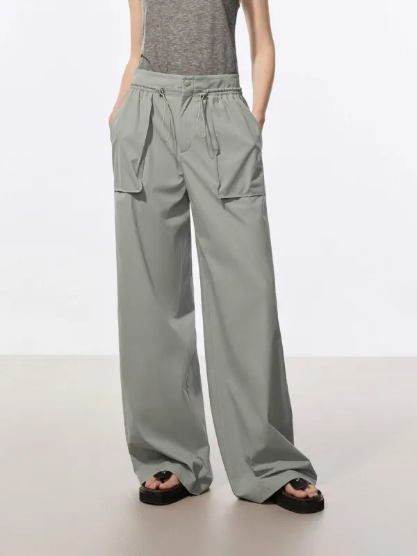 Drawstring Detail Pocket Pants sold by Mo&Co
