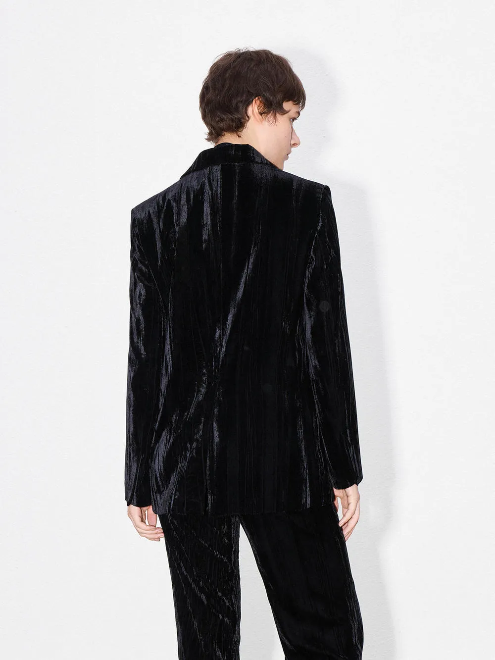 Double Breasted Velvet Blazer sold by Mo&Co product image thumbnail 4