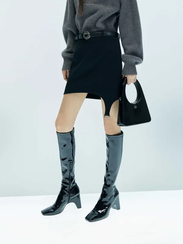 Asymmetric Mini Skirt sold by Mo&Co