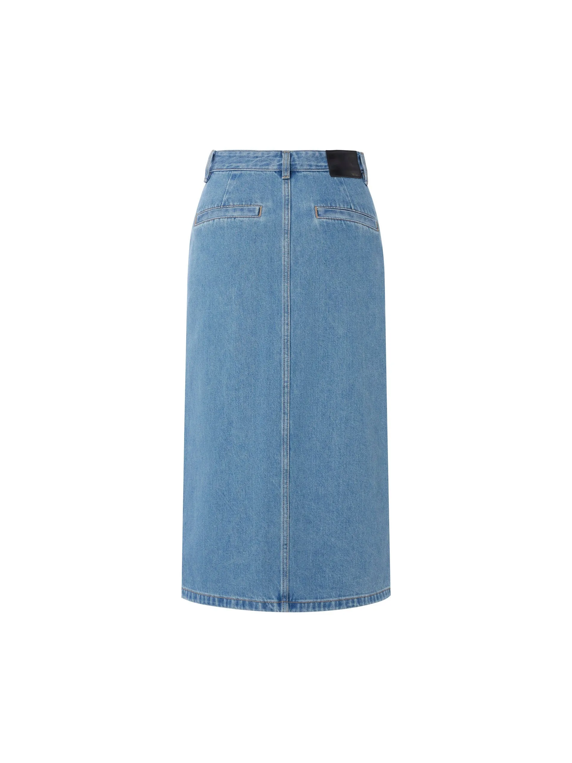 Cotton Slit Front Midi Skirt sold by Mo&Co product image thumbnail 5